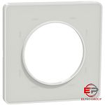 Декоративна рамка единична, цвят Полупрозрачно бяло, кант бял, Odace Touch