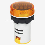Волтметър-амперметър комбиниран жълт,   AC Double Display Current Voltmeter