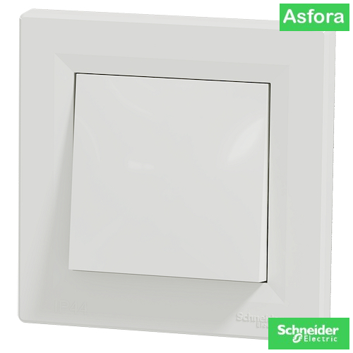 Снимка 3 на: Ключ противовлажен девиаторен Asfora, 10А 250V, IP44, бял.