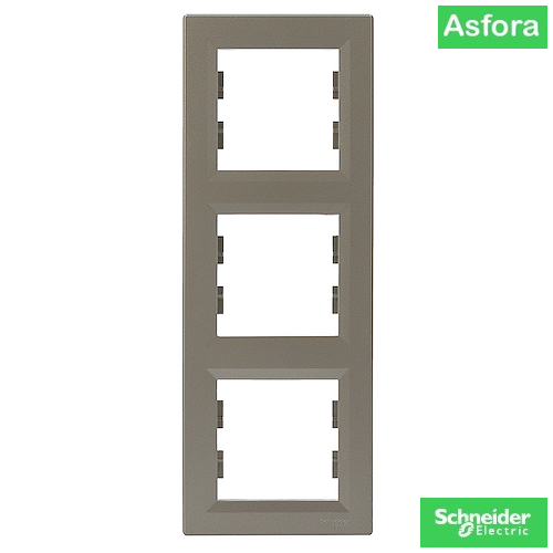 Тройна рамка Asfora, вертикална, Бронз