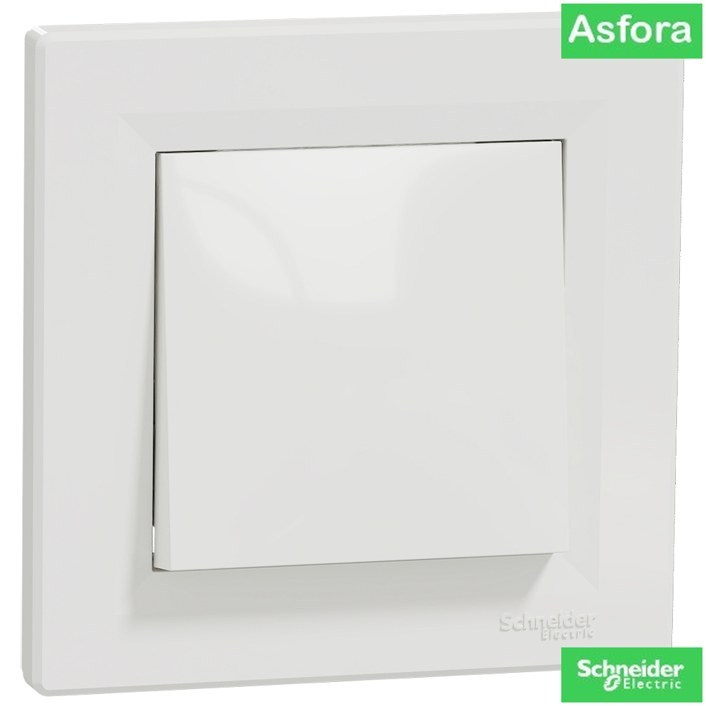 Schneider Asfora бутон бял 10A 250V моноблок
