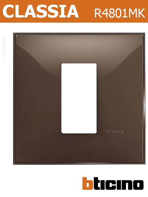 Рамка МОКА 1 мод. немски стандарт за монтаж върху носеща рамка Classia Bticino