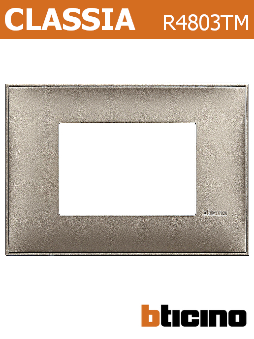 Рамка ТИТАН 3 мод. италиански стандарт за монтаж върху носеща рамка 3 мод. Classia Bticino