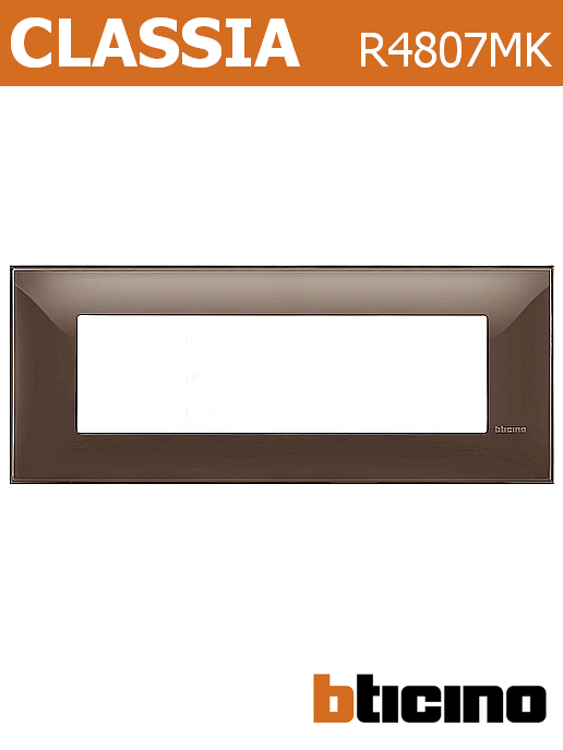 Рамка МОКА 7 мод. италиански стандарт за монтаж върху носеща рамка 7 мод. Classia Bticino