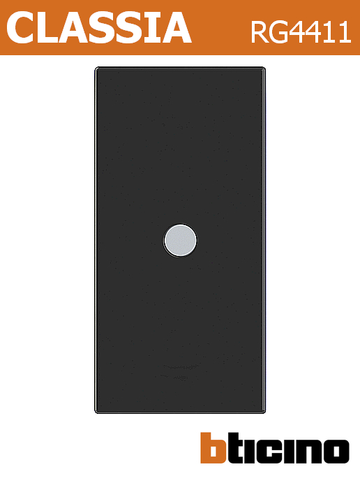 Димер бутонен R=3-400W L=3-400VA LED=3-75W, черен, Classia Bticino