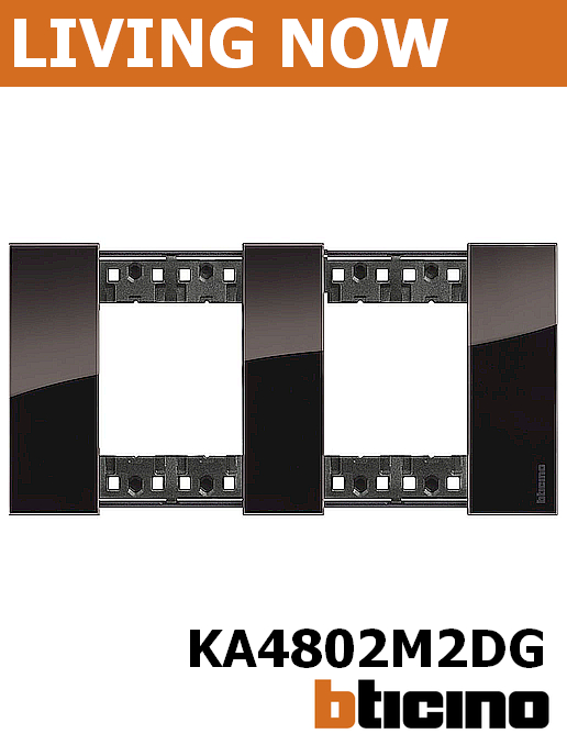 Рамка 2х2 мод цвят Нощ (Night) Living Now Bticino, немски стандарт