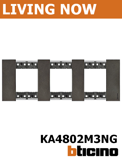 Рамка 3х2 мод метална цвят Космос (Space)Living Now Bticino, немски стандарт