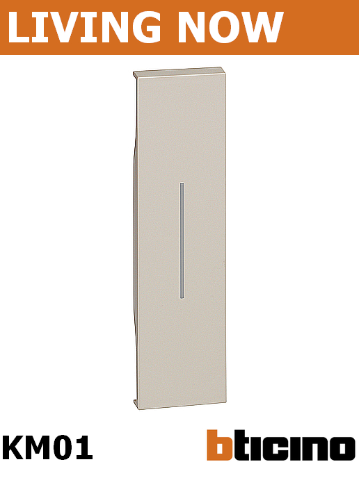 Лицев панел ключ/бутон едномодулен цвят Крем Living Now Bticino