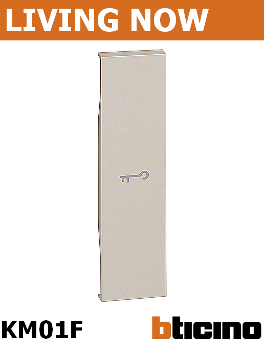 Лицев панел за ключ със символ "ключ" едномодулен цвят Крем LNow Bticino