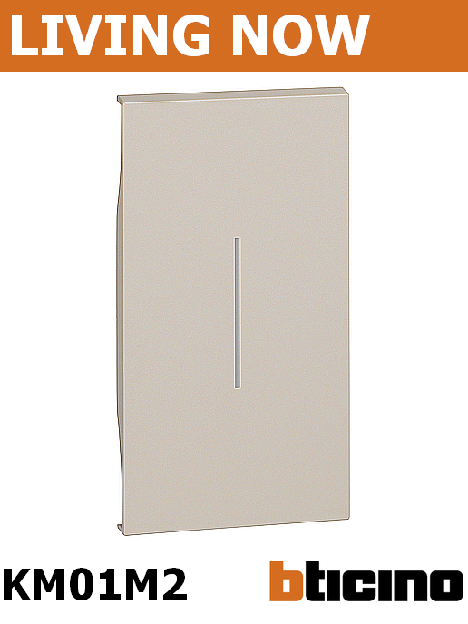 Лицев панел ключ/бутон цвят Крем Living Now Bticino