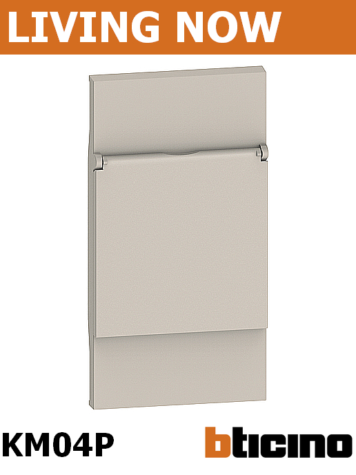 Лицев панел с капаче за контакт ШУКО цвят Крем Living Now Bticino