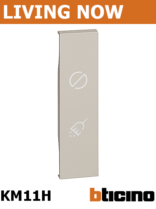 Лицев панел със символи за индикатор почисти/не ме безпокой едномодулен цвят Крем Living Now Bticino