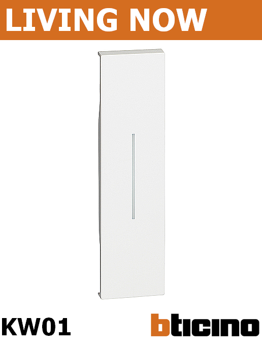 Лицев панел ключ/бутон едномодулен цвят Бял Living Now Bticino