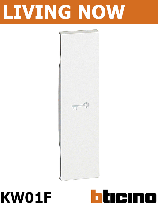 Лицев панел за ключ със символ "ключ" едномодулен цвят Бял LNow Bticino