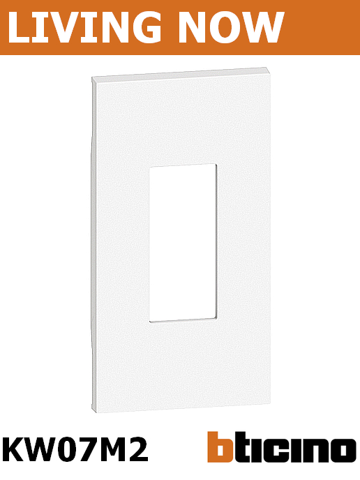 Лицев панел за единични розетки RJ45 LED лампи тонколони цвят Бял Living Now Bticino