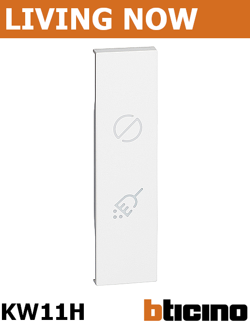 Лицев панел със символи за индикатор почисти/не ме безпокой едномодулен цвят Бял Living Now Bticino