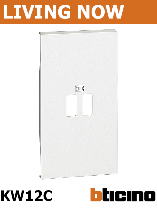 Лицев панел за USB розетка тип 2xA/2xC/A+C цвят Бял Living Now Bticino