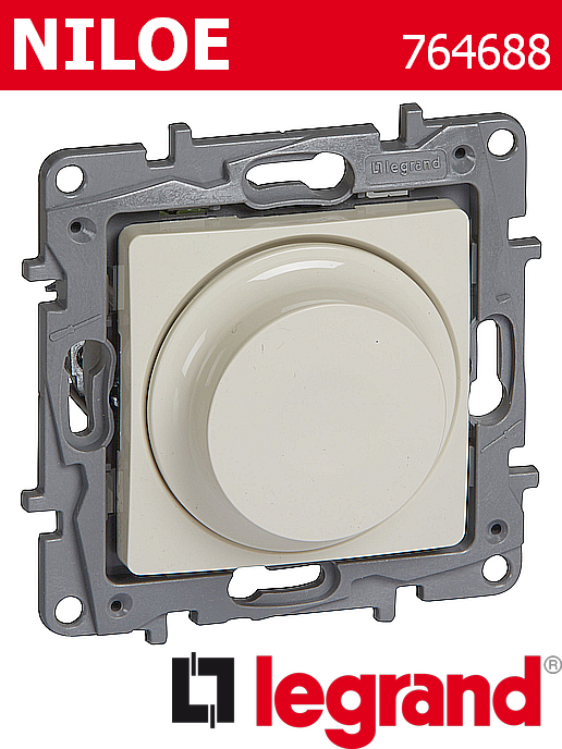 Димер ротативен универсален 5-75/300W за товари + LED , цвят – крема