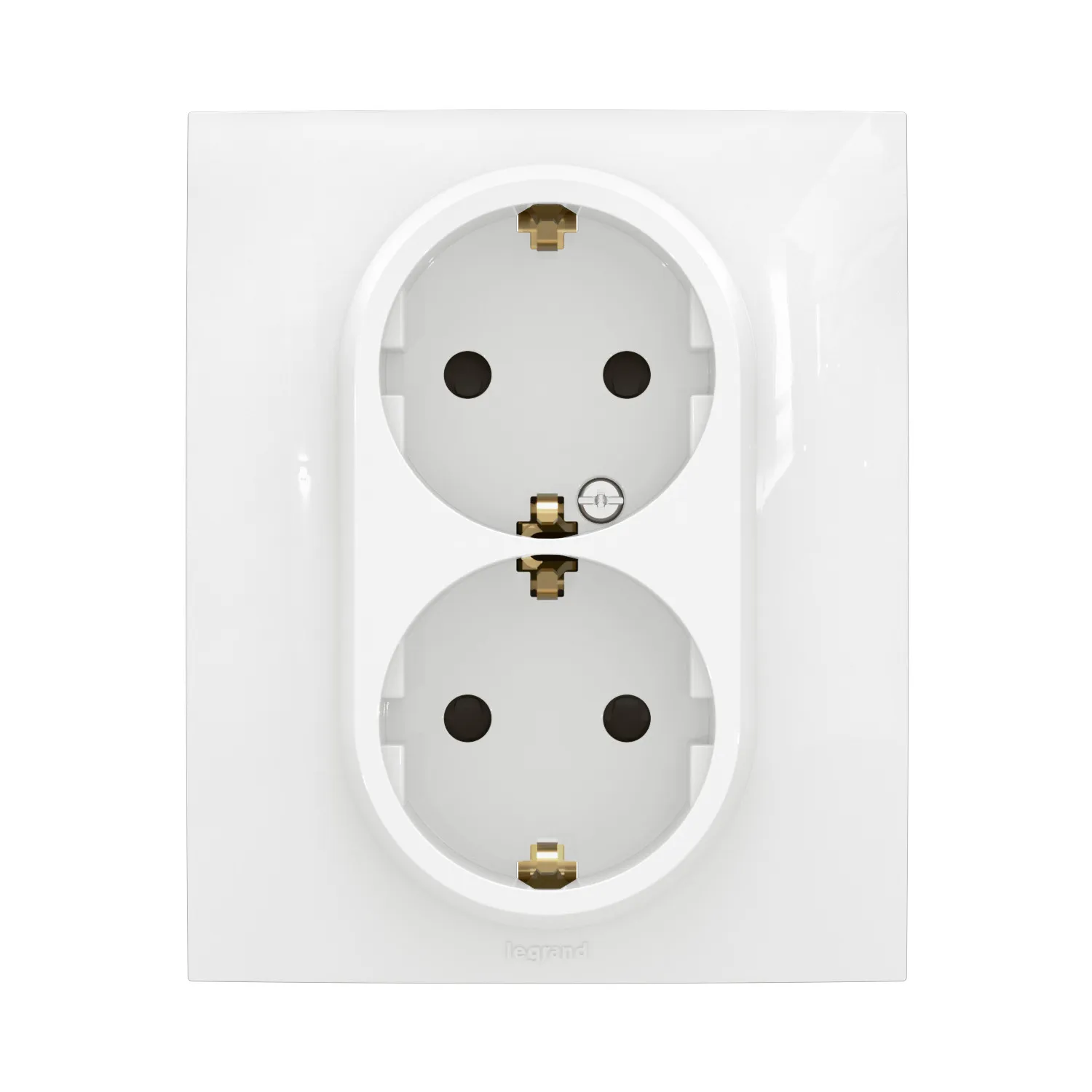 Двоен контакт Шуко 16A Legrand Niloe New NP3130WH бял