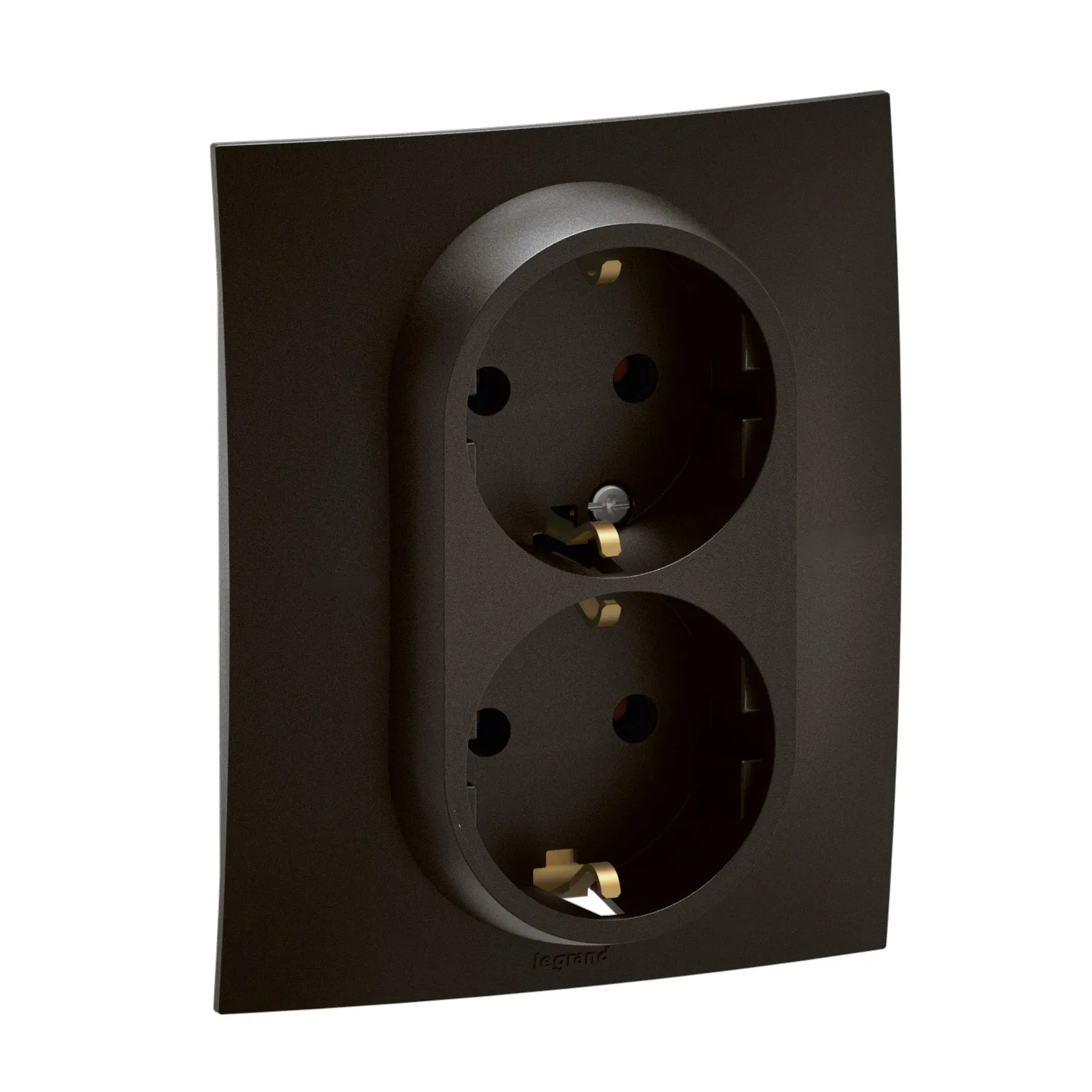 Legrand Niloe New двоен контакт Шуко 16A черен