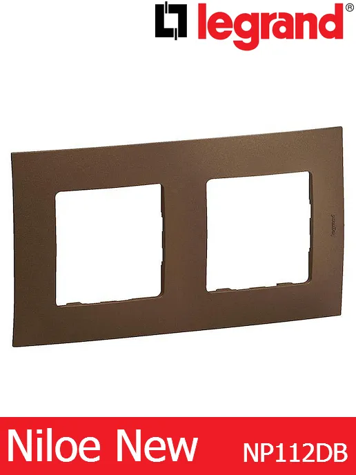 Рамка двойна – бронз Legrand Niloe New NP112DB