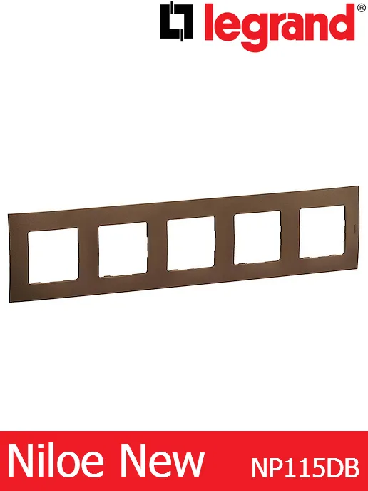 Рамка петорна – бронз Legrand Niloe New NP115DB