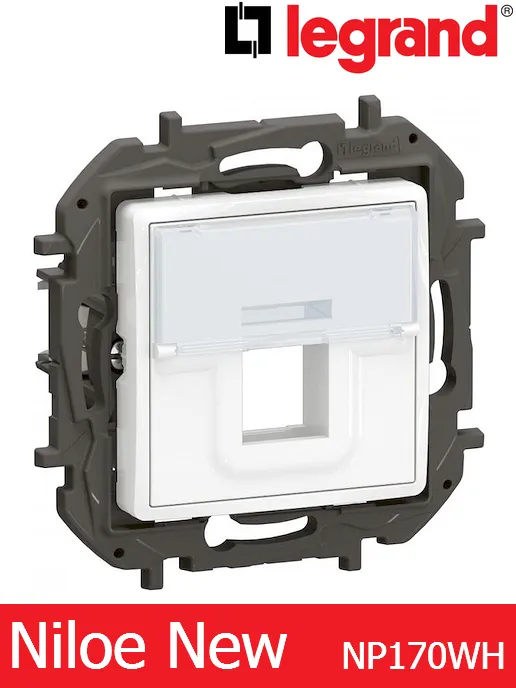 Адаптер RJ45 Keystone – цвят бял,  Legrand Niloe New NP170WH