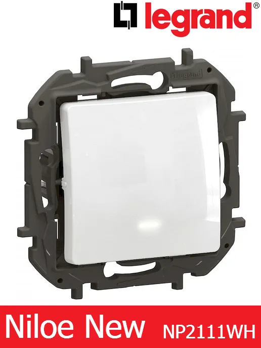 Еднополюсен ключ с индикация 10A – бял Legrand Niloe New NP2111WH