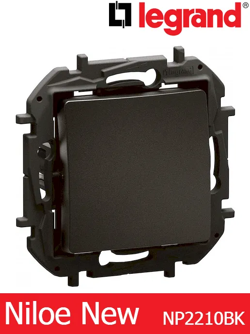 Девиаторен ключ 10A – черен Legrand Niloe New NP2210BK