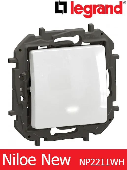 Девиаторен ключ с индикация 10A – бял Legrand Niloe New NP2211WH