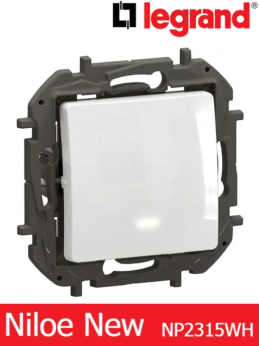 Бутон с индикация – бял Legrand Niloe New NP2315WH