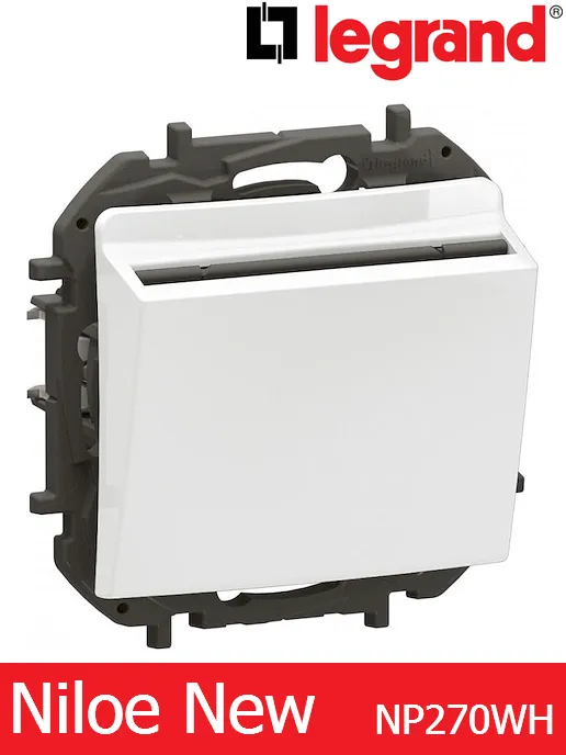 Ключ карта с времезакъснение 30 s – бял Legrand Niloe New NP270WH