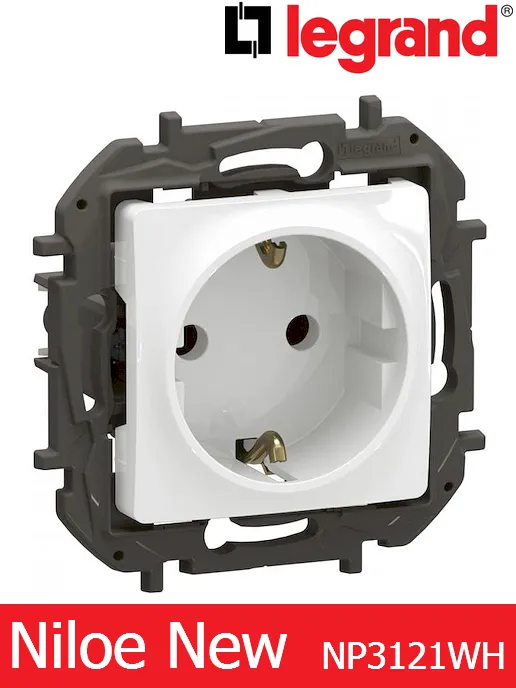 Контакт Шуко 16A – бял Legrand Niloe New NP3121WH