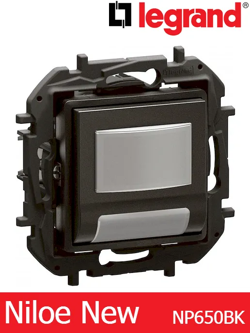 LED индикатор с датчик за движение – черен Legrand Niloe New NP650BK