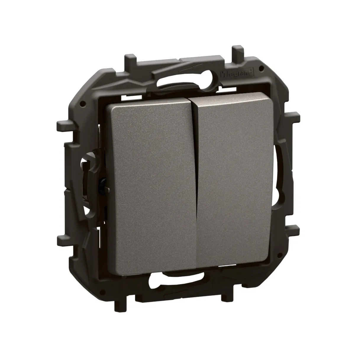 Legrand Niloe New NP2120MG двоен сериен ключ 10A сив
