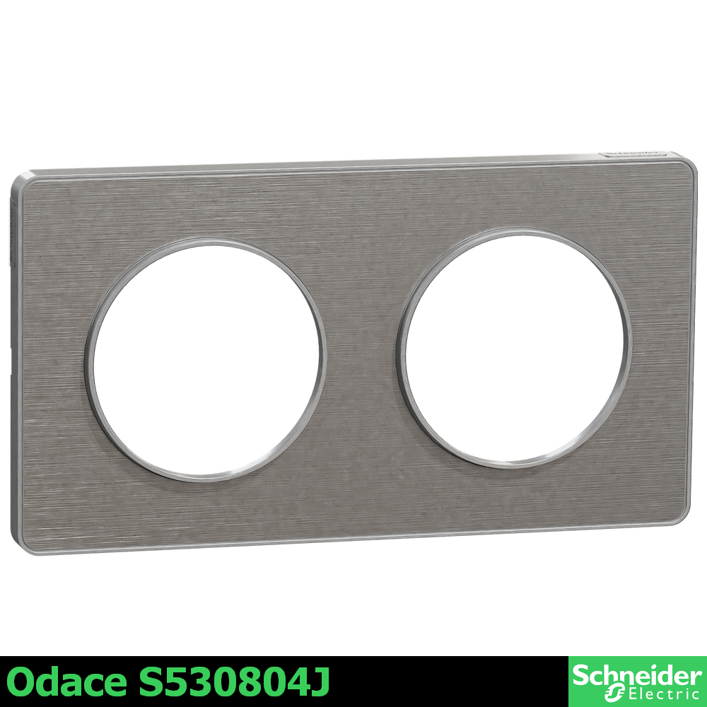 S530804J - драскан алуминий odace touch алуминий, двойна рамка