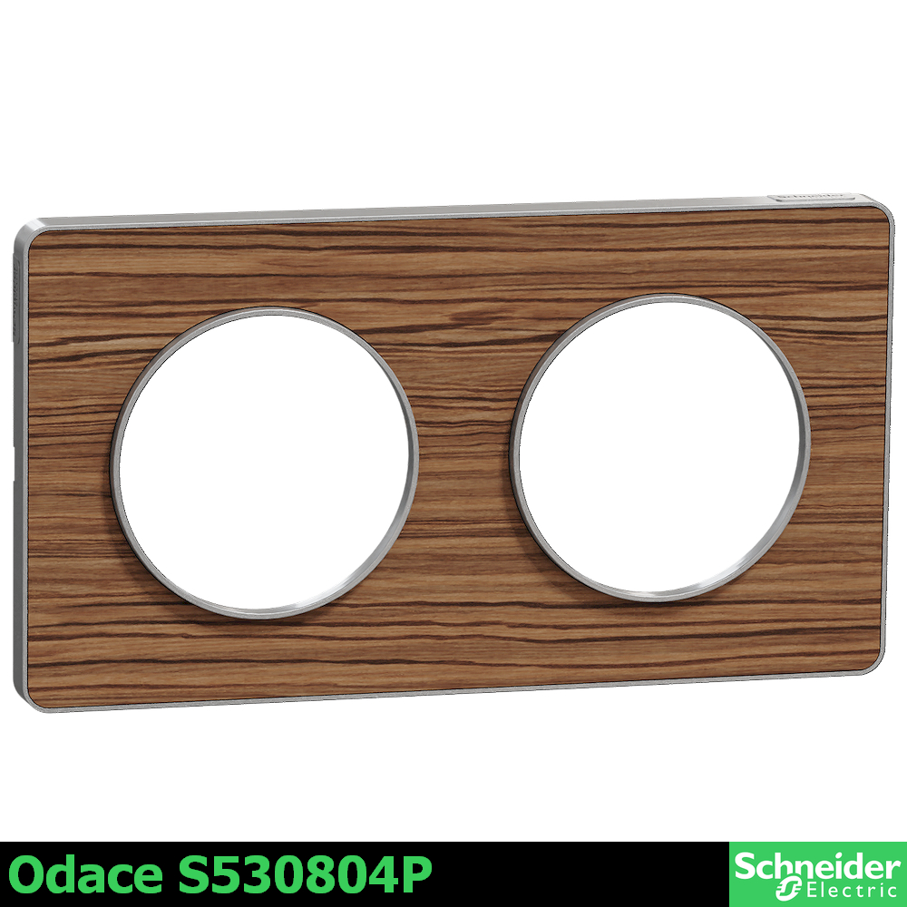 S530804P - Двойна рамка, венге odace touch алуминий