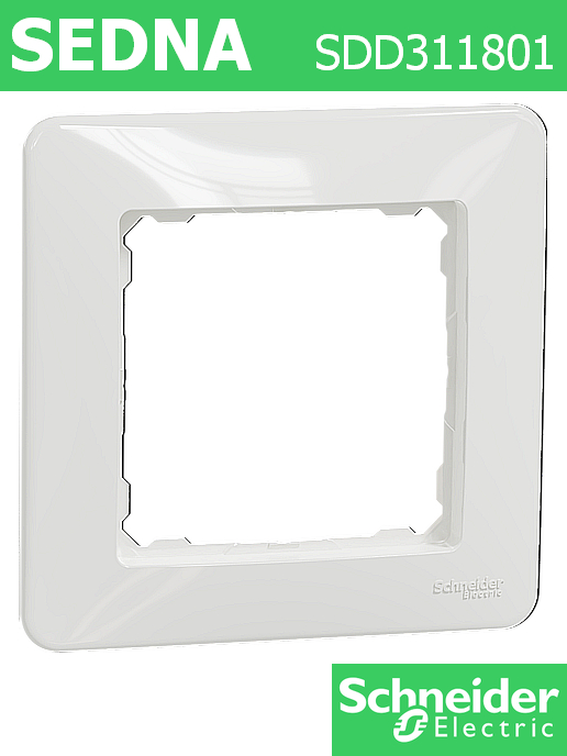 Декор. рамка Sedna Design единична, бял