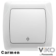 Девиаторен ключ схема 6 модел Viko Carmen цвят бял