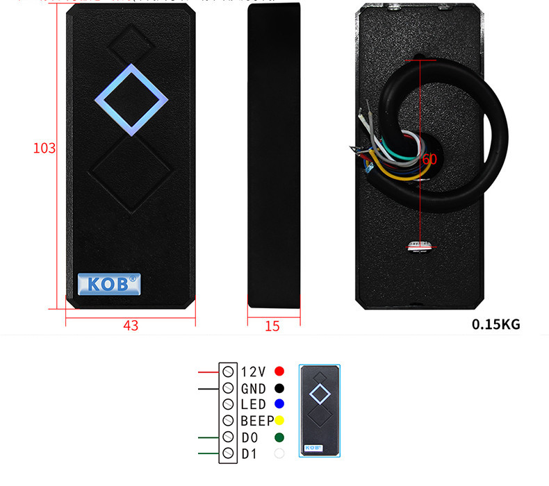 Схема за свързване на RFID четец Wiegand 26