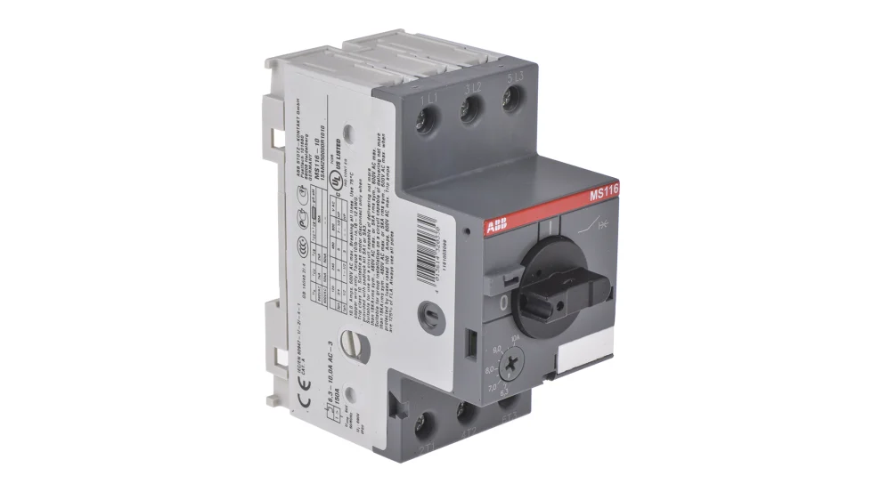 ABB MS116-10 защита на двигател 400V 6.3-10А