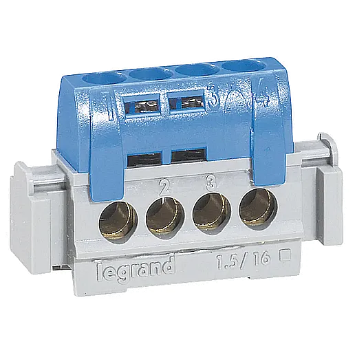 Legrand Нулева клема 004840 4 отвора за DIN шина