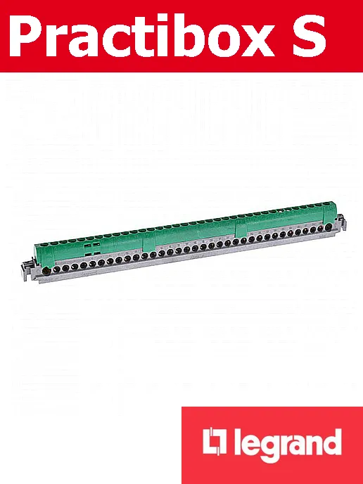 Заземителна клема зелена 1х6-25 + 33х1.5-16мм2 (L=276мм)