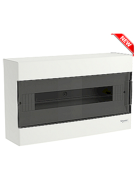 Табло Easy9 EU, 18 мод. външен монтаж, прозрачна врата